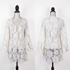 🦋LAST🦋 NWT Storia Daisy Crochet Shift Dress/Coverup, Size Medium